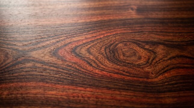 Rich rosewood texture displaying detailed dark grain patterns and warm reddish brown tones suitable for premium wood furniture design background.