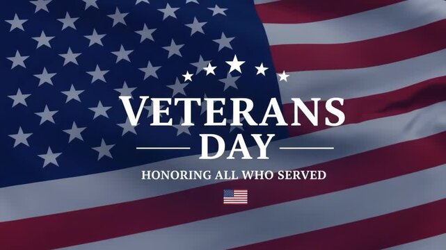 Veterans day honoring all who served graphic