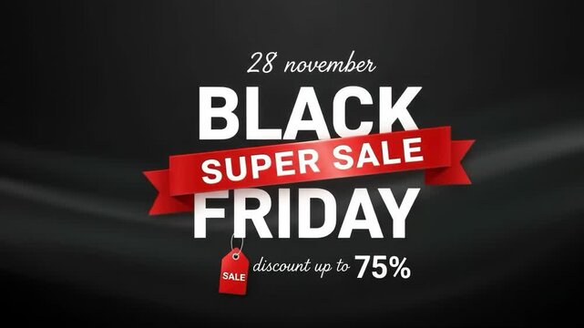 Black friday super sale promotional banner