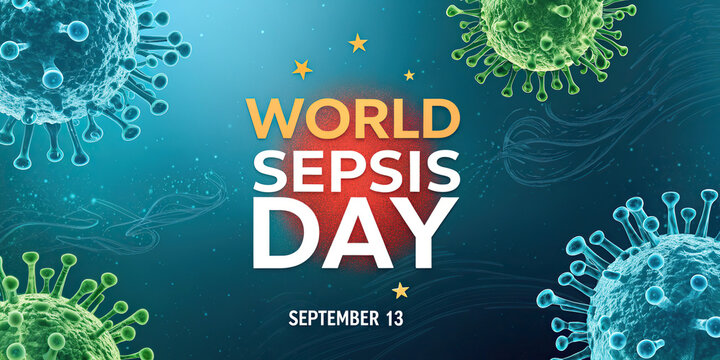 World Sepsis Day Medical Awareness Campaign with Healthcare Symbols