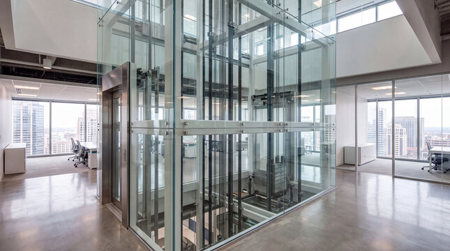Modern Elevators in New Office