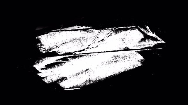 White texture of drawing with crayons and pencil on a black screen