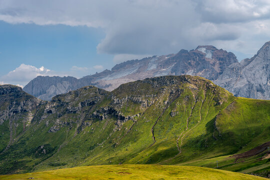 Marmolada &ndash; a mountain range in the Dolomites in Italy