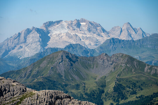 Marmolada &ndash; a mountain range in the Dolomites in Italy