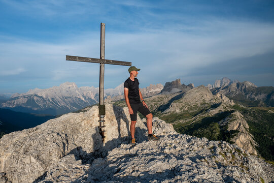 Sass de Stria, Veneto, Italy. It stands 2,477 meters high. During World War I, the area was the scene of fighting between Italy and Austria-Hungary.