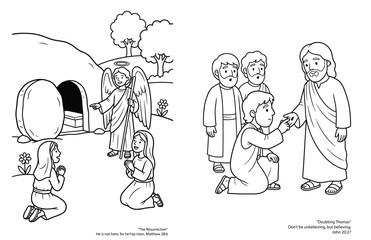 Fototapeta premium Jesus Resurrection and Doubting Thomas