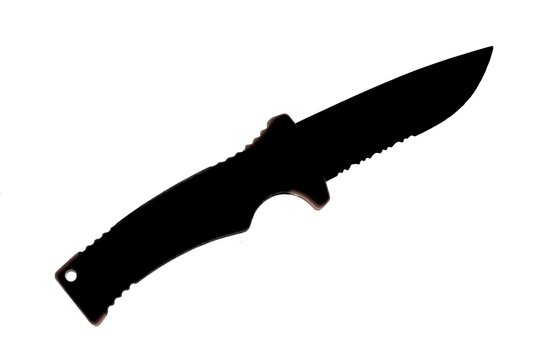 Hunting knive in silhouette 
