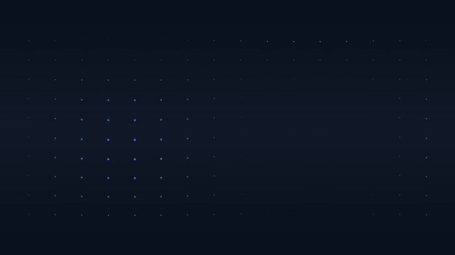 Motion of Digital Data Visualization in Night Sky with Moving Dots and Lines for Technology Concept.