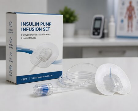 Insulin Pump Infusion Set for Continuous Subcutaneous Diabetes Therapy