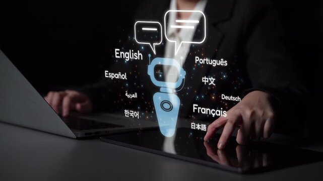 Global communication with multiple languages, digital translation tools, multilingual technology, cross-cultural communication, and virtual language learning environments. Muxer