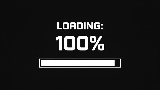 Futuristic HUD loading progress bar digital display graphic