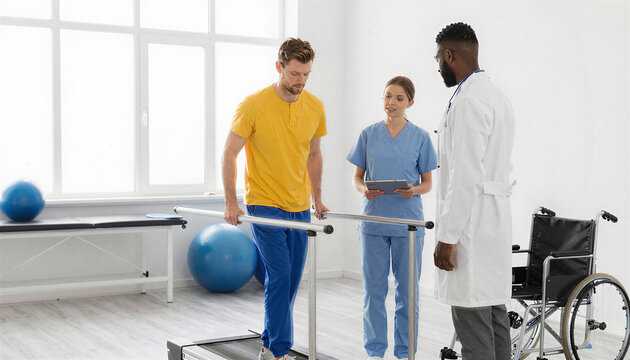 Physical Therapy Parallel Bars Session