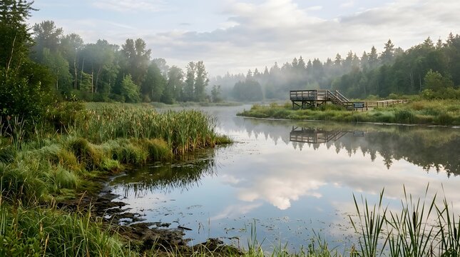 Serene National Public Lands Day Outdoor Conservation Park Wetland Lake
