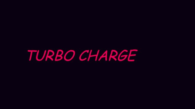 Turbo charge text animation, dynamic motion for energy business presentations and marketing campaigns 4k