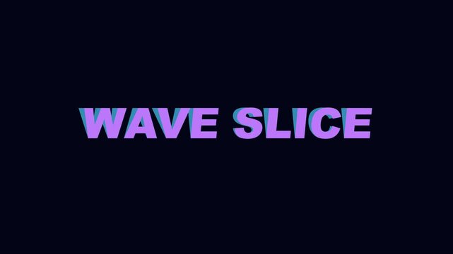 Wave slice kinetic typography motion with glitch effect and retro aesthetic animation 4k