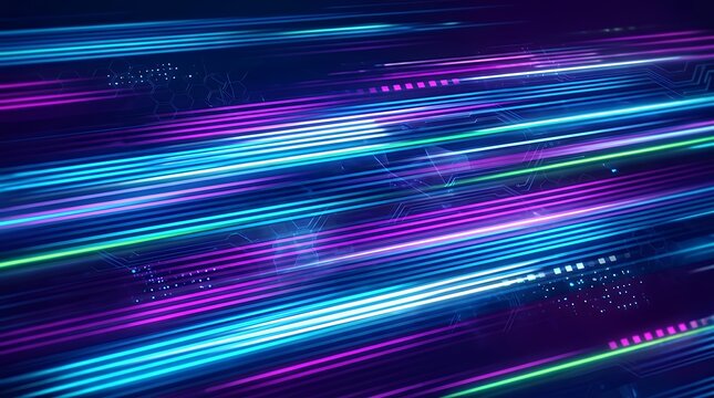 Futuristic Cyber Digital Linear Spectrum Abstraction Dynamic Glowing Parallel Line Pattern Overlay modern technology spectrum layer stripe line background futuristic cyber digital linear abstraction