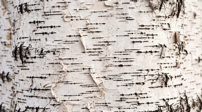 White Birch Tree Bark Texture Background
