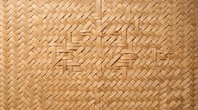 Natural Woven Bamboo Texture Background Pattern