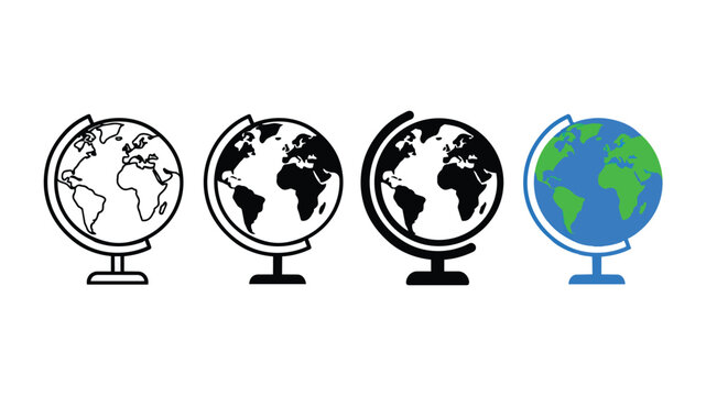 Globe icons in row
