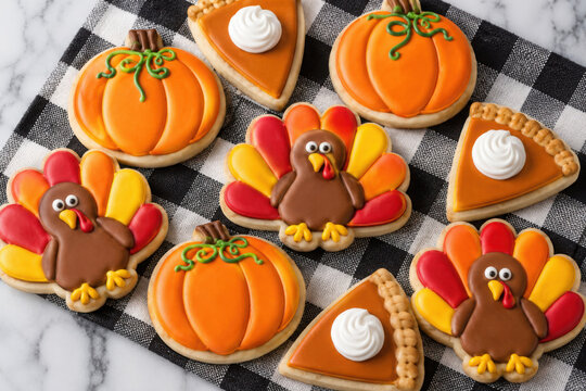 Thanksgiving themed cookies