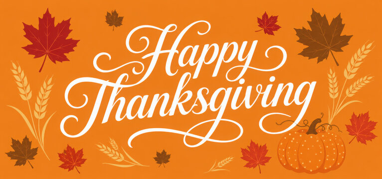 happy thanksgiving, Typographic, calligraphy, Type , vector