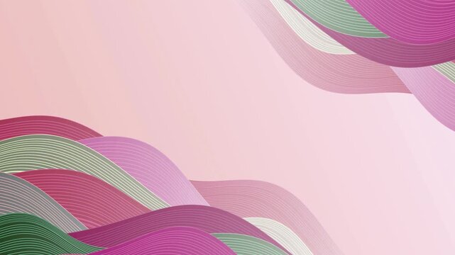 Abstract Flowing Wavy Pink Patterns 4K