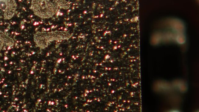 Microscope Macro Close-up Shot of Microchip, CPU Processor on Printed Circuit Board, Computer Motherboard with Components Inside of Electronic Device, Part of Supercomputer microscop.