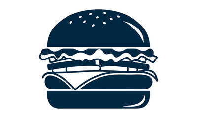 Fototapeta premium burger vector icon logo 