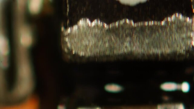 Microscope Macro Close-up Shot of Microchip, CPU Processor on Printed Circuit Board, Computer Motherboard with Components Inside of Electronic Device, Part of Supercomputer microscop.