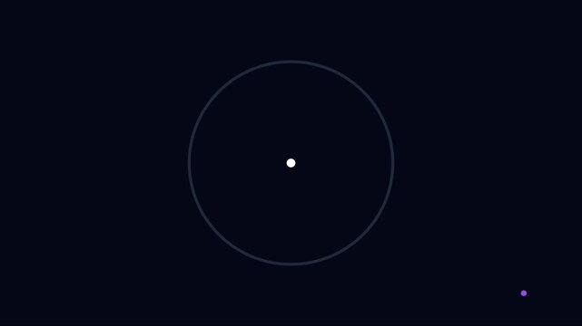 Minimalist circular loading animation with rotating gradient progress bar on dark 4k background circle