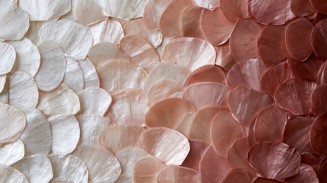white and pink capiz shell mosaic ombre texture