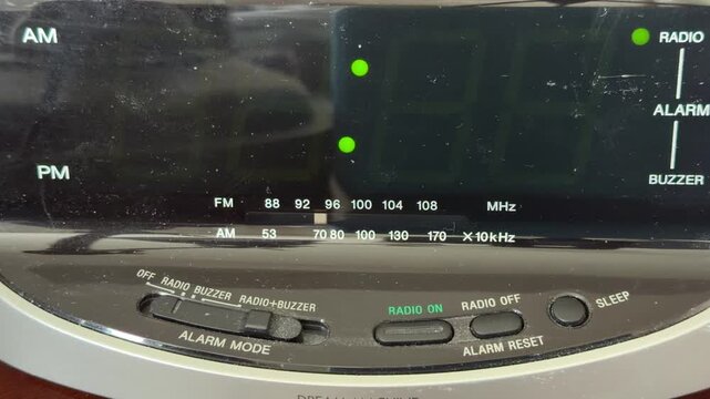 Clock radio blinking the time after a power outage has been restored