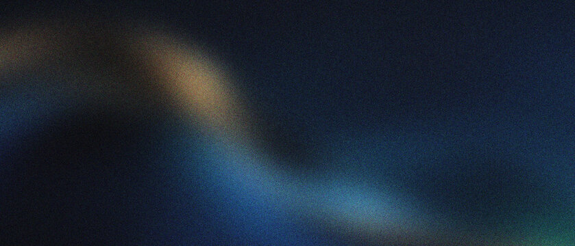 Abstract dark blue gradient background with soft light waves, cinematic grainy texture with ethereal glow, moody atmospheric blur for digital wallpaper, elegant cosmic night sky aesthetic.
