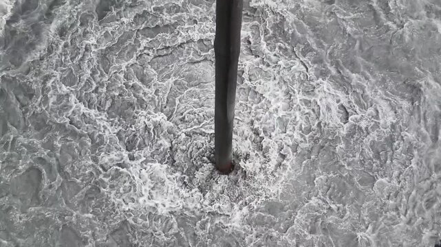 Waste water discharge into the drainage area for water treatment