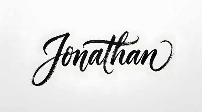 Jonathan Handwritten Calligraphy Signature Isolated on White Background For Personalization