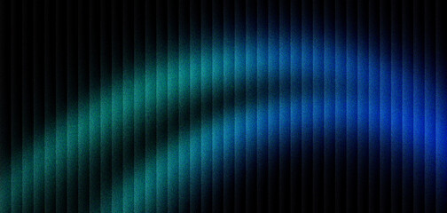 Fototapeta na wymiar Abstract blue light trails on dark vertical lines background. Futuristic glowing neon wave over black texture. Modern digital technology wallpaper with cyan gradient and motion blur effect.