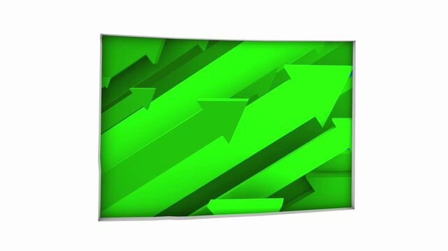 Colorado CO State Map Arrows Increase Up On the Rise Growth Data 3d Animation