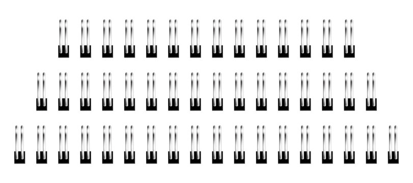 Set of metal wire notebook spiral bindings with square punch holes in different sizes. Twin wire binder coils for calendars, planners, notebooks, journals, organizers and stationery templates.