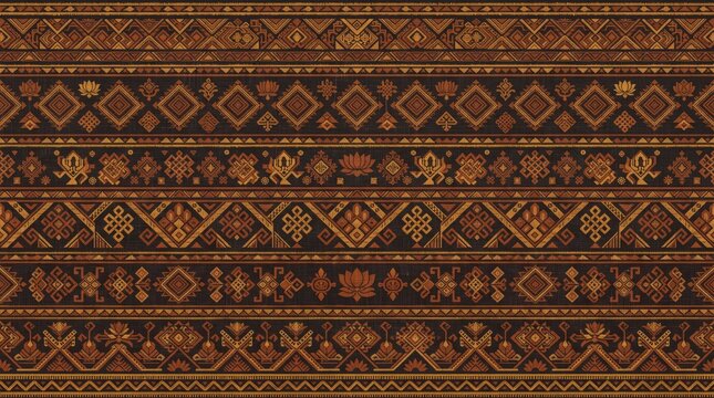 Nepal patterns traditional woven fabric background with rich tribal motifs and bands background traditional nepalese himalayan