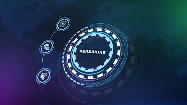 AI reasoning and logical decision process concept for advanced analysis, automation, and problem solving.