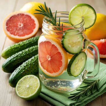 image displays lemon and lime. fruits rest on table, ready to be used. bright colors highlight freshness. fruits arrangement suggests culinary creativity.