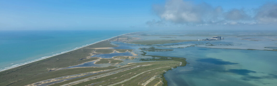 Aerial View of Boca Chica in Cameron County Texas