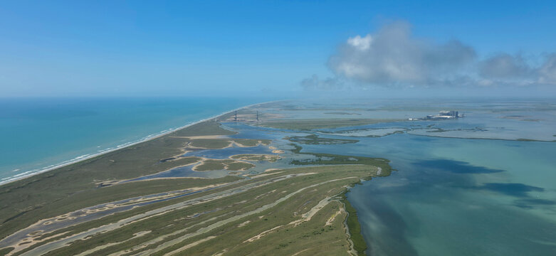 Aerial View of Boca Chica in Cameron County Texas