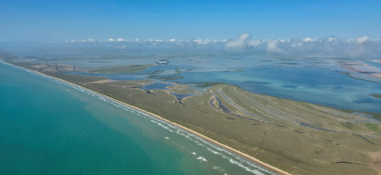 Aerial View of Boca Chica in Cameron County Texas