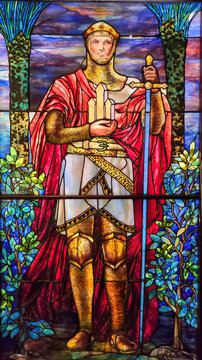Stained glass window in a south Texas church