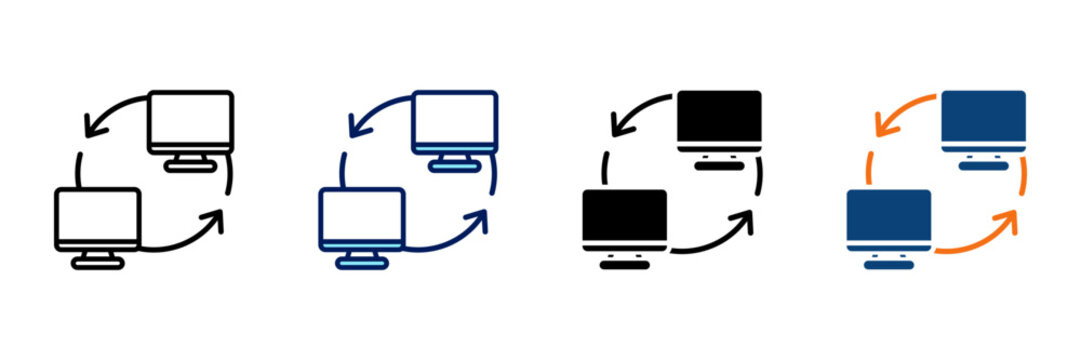 Proxy Server Multistyle Icon Set