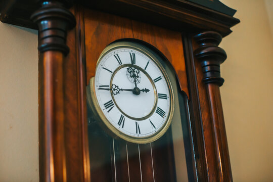 antique clock on the wall