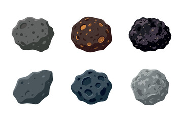 cartoon space meteor stone illustration © James
