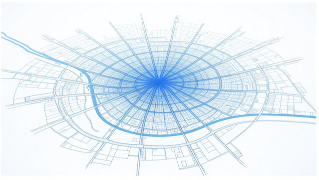 Technical Map of Central London for Marketing Text