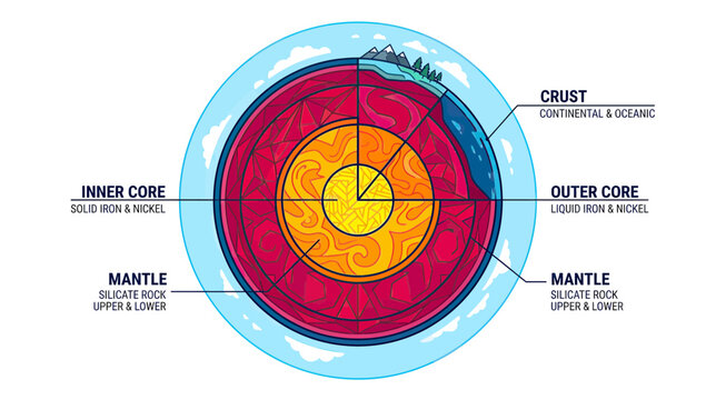 Earth's Layered Structure Diagram